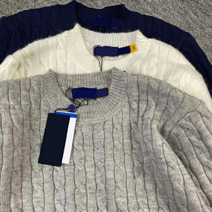 Maglione Personalizzato Novità <span class=keywords><strong>2026</strong></span> con Logo Catena Casual Ralph Vestibilità Aderente in Lana a Quadri Maglia da Uomo Vintage Stile Classico Old Money Lauren - Product Image 3