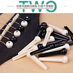 Cordes de guitare Alice, en plastique noir, pièces de guitare acoustique, finition mate durable - Product Image 2