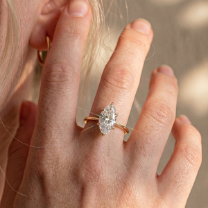 Nhẫn Moissanite cắt Marquise 3CT màu D, độ tinh khiết VVS, bạc Sterling 925, có thể điều chỉnh kích cỡ, dành cho nữ, mã MOR19 RINNTIN - Product Image 2