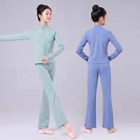 Tenue de danse pour enfants, haut de sport extensible en nylon et spandex et pantalon évasé, tenue d'entraînement de gymnastique pour filles pour studio de danse