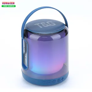 Distributors in China outdoor portable handle speakers wireless colorful RGB LED Light BT speakers mini dj sound speaker