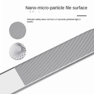 Mini <span class=keywords><strong>lime</strong></span> <span class=keywords><strong>à</strong></span> ongles en verre nano double face, outil de polissage en plastique lavable pour une manucure sans danger et éclaircissante - Product Image 3