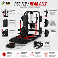 Machine à muscler les pectoraux et les deltoides arrière SK Plate Loaded Pec Fly, équipement de musculation commercial pour la poitrine et les épaules, vente directe d'usine OEM