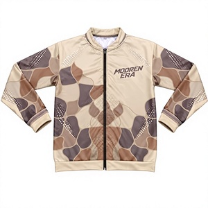 เสื้อแจ็คเก็ตแทร็คซิปเต็มตัวลายพรางพิมพ์ลายกราฟิกแบบซับลิเมชั่นสั่งทำพิเศษ เสื้อผ้ากีฬาสำหรับออกกำลังกาย ขายส่งจากโรงงานผู้ผลิตโดยตรง - Product Image 1