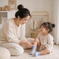 Chaussettes cinq doigts colorées pour enfants, en coton peigné 32S, anti-boulochage, avec Lycra extensible doux, tricot intégré sans couture