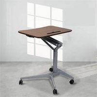 Manivela de pie para uso en oficina, elevación de Gas, altura ajustable, mesa inteligente automática para ordenador con ruedas