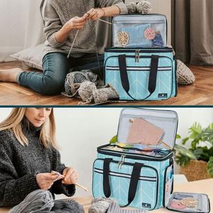 Free sample Multifunctional <b>Knitting</b> Organizer Crochet Tote Bag Yarn <b>Storage</b> Bag - Product Image 3