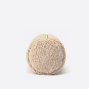 Plush Barrel <b>Mini</b> Cosmetic <b>Pouch</b> with Gold-Tone Zipper for Travel Makeup and Small Beauty Item Storage - Product Image 3