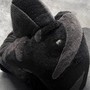 Sudadera con Capucha Extra Grande de Felpa de Imitación de Piel de Mohair con Cierre Completo, Color Negro, Estilo Vintage, Hip Hop, Streetwear, Fabricante, para Hombre - Product Image 3