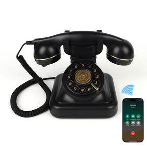 Téléphone <span class=keywords><strong>fixe</strong></span> rechargeable USB-C de style vintage <span class=keywords><strong>avec</strong></span> fonction <span class=keywords><strong>haut</strong></span>-<span class=keywords><strong>parleur</strong></span> et assistant vocal - Product Image 2