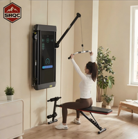Miroir d'exercice intelligent mural LCD avec écran de 32 pouces - Ensemble complet d'équipements de fitness pour la maison