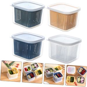 Eco-Friendly <b>Square</b> <b>Plastic</b> Food Storage <b>Containers</b> Microwavable 3-6L Home Kitchen Organization - Product Image 4