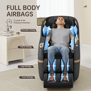 Kursi Pijat <span class=keywords><strong>Shiatsu</strong></span> Mewah Desain Baru dengan Spa Kaki, Pijat Seluruh Tubuh, Kursi Pijat Zero Gravity - Product Image 4
