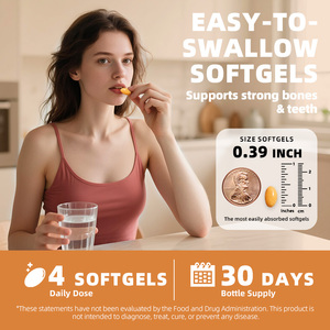 Capsules de calcium 600 mg, vitamine D3, K2, B12, soutient les os, le système immunitaire et le système nerveux, complément alimentaire, 120 unités, <span class=keywords><strong>GPGP</strong></span> GreenPeople - Product Image 5