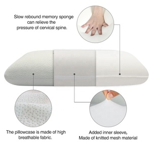 AOKA MFP1 Hypoallergenic Neck Pain <strong>Flat</strong> <strong>Pillows</strong> Standard Memory Foam <strong>Pillow</strong> - Product Image 2