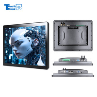Win 10 Android All-in-One Panel Pc Pantalla táctil capacitiva de 10 puntos Panel de montaje en pared integrado sin ventilador para uso industrial