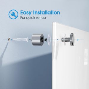 Lớn không khung kính cường lực bảng trắng tinh khiết với bảng xóa khô từ tính để sử dụng trên tường - Product Image 5