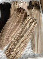 2025 harga grosir Salon kualitas ekstensi rambut mikro tanpa kembali rambut tipis lembut kutikula utuh jalinan rambut Genius