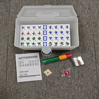 Jeu de Mahjong en Acrylique Doré Style Américain 37mm – Tuiles Manuelles pour Divertissement à Domicile et Cadeau d'Affaires