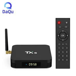 Высокое Качество Android TV Box TX6 Allwinner H6 Smart Декодер каналов кабельного телевидения компьютерной приставки к телевизору двухъядерный процессор Wi-Fi 2/4 Гб оперативной памяти, 16/ 32/64 Гб ROM Android 9,0 TX6 Android TV Box