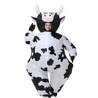 Costume de vache pour adulte, combinaison gonflable 100% polyester, fête costumée d'Halloween, Noël, carnaval, cosplay, accessoires de costumes de films et de séries télévisées