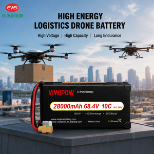 Batterie de drone de qualité industrielle 18S 68,4V 28Ah 10C à décharge rapide pour la logistique de fret et les drones à charge lourde - Product Image 1