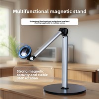 Support de téléphone magnétique en alliage d'aluminium, rotatif, pliable, portable, pour la prise de vue vidéo et le streaming en direct, vente directe d'usine
