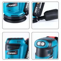 Ponceuse-polisseuse électrique 18V, 3 vitesses, sans fil, portative, orbitale, pour bois et métal, fonctionnant sur batterie