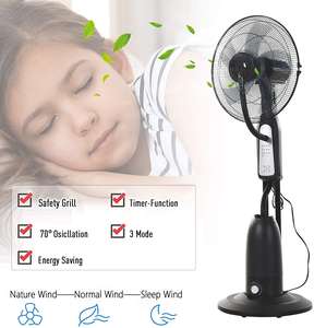 مروحة بتصميم جديد تجارية بالجملة ومروحة ثابتة أرضية للتبريد مع بخاخ ماء للبيع بالجملة - Product Image 3