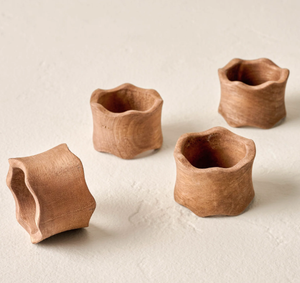 Anneaux de serviette en bois massif (lot de 4 / Minimaliste) - Product Image 2