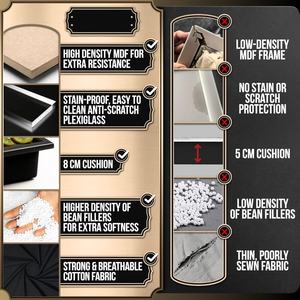 <span class=keywords><strong>Plateau</strong></span> de lit en bois rembourré avec <span class=keywords><strong>coussin</strong></span> <span class=keywords><strong>pour</strong></span> <span class=keywords><strong>manger</strong></span>, boire et utiliser un ordinateur portable – Idéal <span class=keywords><strong>pour</strong></span> le petit-déjeuner et le dîner - Product Image 4