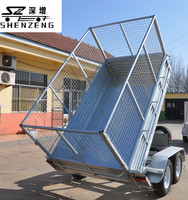 Remorque benne utilitaire galvanisée tandem pour transport de voitures