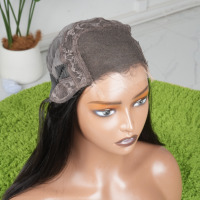 Perruques Bob Droites Double Drawn en Cheveux Humains Vierges Bruts de Grade 12A, Cheveux Vietnamiens, avec Frontale en Dentelle HD 4x4, Vente en Gros