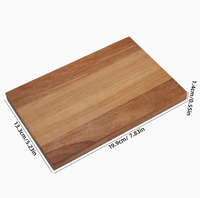 Plateau de service rectangulaire en bois, décoratif, multifonctionnel, design abstrait et solide
