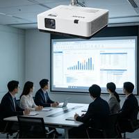 Projecteur InASK CU460 3LCD, 4600 lumens ANSI, résolution 2K, compatible 3D, haut-parleur intégré 16W, portable, pour les entreprises et l'éducation, 20000 heures