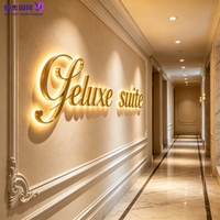 Lettres lumineuses 3D personnalisées en acier inoxydable de qualité supérieure, enseigne rétroéclairée à LED avec halo inversé, logo mural pour entreprise, décoration commerciale