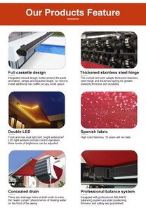 DEEZON, cubierta de techo de Patio de aluminio retráctil eléctrico de lujo moderno, vela de PVC, toldo residencial para exteriores, toldo para puerta - Product Image 4