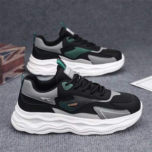 factory Wholesale Men's New Breathable Mesh White <b>Shoes</b> Men's Trendy Versatile Thick <b>Soled</b> Sports <b>Shoes</b> Casual Trendy <b>Shoes</b> - Product Image 4