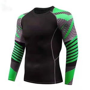 <b>Men</b> Long Sleeve <b>Compression</b> Training <b>Shirt</b> Breathable Rash Guard with Sun Protection & Custom Sublimation <b>Compression</b> Rash Guard - Product Image 3