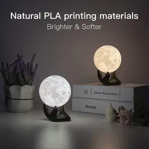 رخيصة تعمل باللمس الذكية 3D مخصص ديي طباعة الصور أدى كامل القمر غلوب ضوء الليل 16 لون تغيير Rgb المجرة مصباح القمر للغرفة
