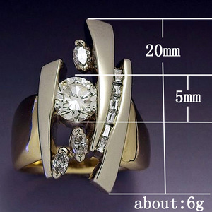 Anillo geométrico en tono dorado para mujer, joyería elegante para los dedos - Product Image 5