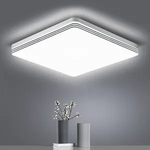 현대 Led 천장 램프 48W 36W 24W 사각/둥근 천장 빛 침실 부엌 거실 점화를 위한 220V 110V 패널 빛