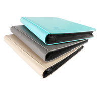 Logotipo personalizado 12 bolso negociação cartão de couro holo produtos a3 a4 a5 a6 anel binder