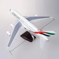 Modèle d'avion simulateur de vol Lijia Hobby autre matériau modèle 380 avec lumière LED et support d'affichage 46x50.5x15.5CM