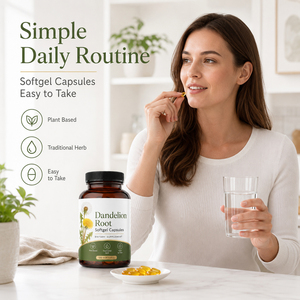 Suplemento Antioxidante para Adultos, Apoyo a la Circulación Linfática, Cápsulas Blandas de Raíz de Diente de León - Product Image 4