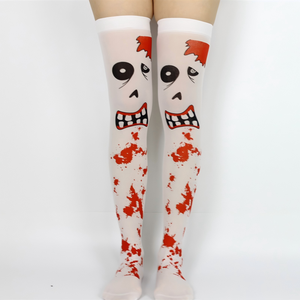Chaussettes longues d'Halloween au-dessus du genou, bas imprimés squelette vampire <span class=keywords><strong>momie</strong></span>, pour cosplay, cadeaux <span class=keywords><strong>de</strong></span> fête, vente en gros personnalisée - Product Image 2