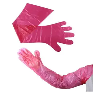 Высококачественные ветеринарные перчатки для домашнего скота 90 см с длинным рукавом, пластиковые ветеринарные перчатки, искусственное оплодотворение