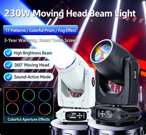 Projecteur à tête mobile Sharpy Beam 350W 14r, anneau halo RGBW 3-en-1, super lumineux, prisme circulaire à 24 facettes, DMX512 E27 90 CRI, pour discothèque - Product Image 2