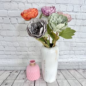 Fleurs artificielles Queyiyi, pivoine à tige unique en soie, pour décoration intérieure, accessoires de mariage, ornement de bureau - Product Image 4