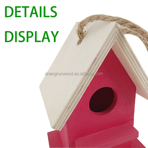 Afneembaar Handgemaakt Vogelhuisje Rustiek Natuurlijk Buiten Hangend Massief Houten Vogelhuisje - Product Image 3